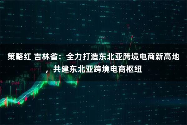 策略红 吉林省：全力打造东北亚跨境电商新高地，共建东北亚跨境电商枢纽
